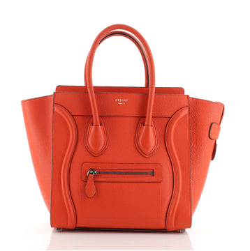 Celine Luggage Bag Grainy Leather Micro