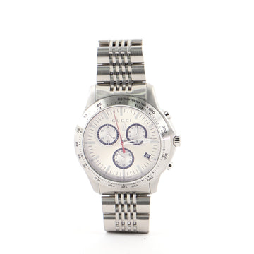 Gucci G-Timeless Chronograph Quartz Watch Stainless Steel 45