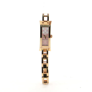Gucci 3900 Series Quartz Watch Rose Gold Plated Steel and GG Mother of Pearl 12