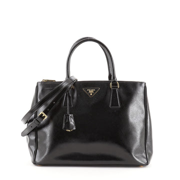 Prada Double Zip Lux Tote Vernice Saffiano Leather Medium