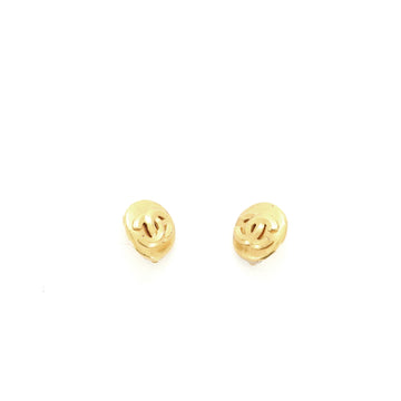 Chanel Vintage Round CC Clip-On Earrings Metal