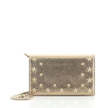Jimmy Choo Star Clutch on Chain Studded Leather