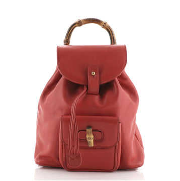 Gucci Vintage Bamboo Backpack Leather Mini
