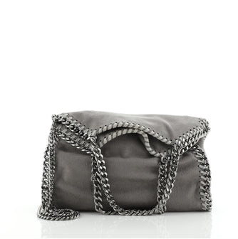 Stella McCartney Falabella Fold Over Crossbody Bag Shaggy Deer Mini