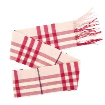 Burberry Fringe Scarf Giant Check Cashmere