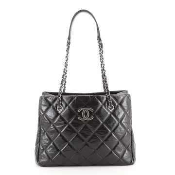 Chanel CC Chain Shopping Tote Quilted Glazed Calfskin Medium