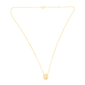 Cartier Love Interlocking Necklace 18K Yellow Gold with Diamonds