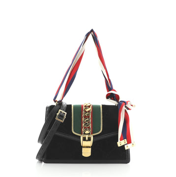 Gucci Sylvie Shoulder Bag GG Velvet Small