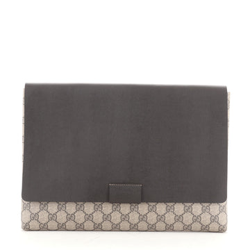 Gucci Envelope Clutch GG Coated Canvas and Leather Large