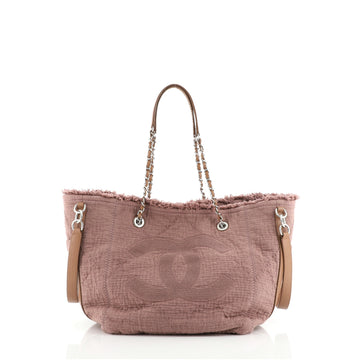 Chanel CC Open Tote Fringe Quilted Canvas Medium