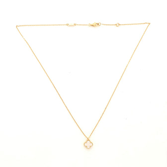 Van Cleef & Arpels Sweet Alhambra Mother of Pearl Necklace 18K Yellow Gold