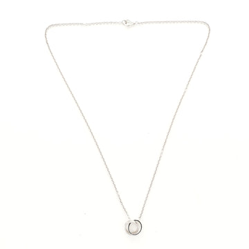 Cartier Love Interlocking Necklace 18K White Gold