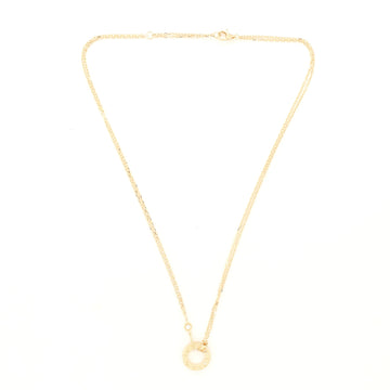 Cartier 2 Diamonds Love Pendant Necklace 18K Yellow Gold