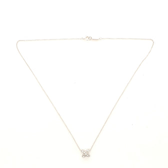 Tiffany & Co. Signature X Pendant Necklace 18K White Gold with Diamonds