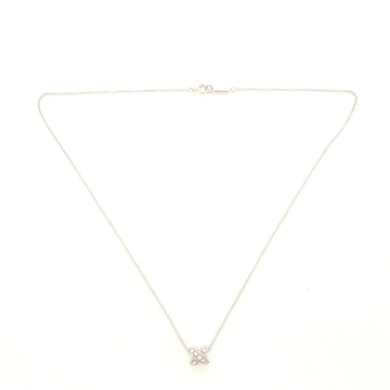 Tiffany & Co. Signature X Pendant Necklace 18K White Gold with Diamonds