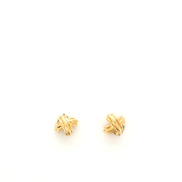 Tiffany & Co. Signature X Clip-On Earrings 18K Yellow Gold