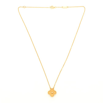Van Cleef & Arpels Vintage Alhambra Pendant Necklace 18K Yellow Gold
