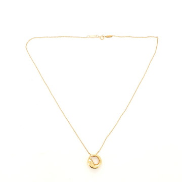 Tiffany & Co. Elsa Peretti Eternal Circle Pendant Necklace 18K Yellow Gold