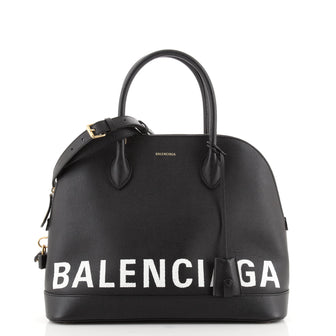 Balenciaga Logo Ville Bag Leather Medium