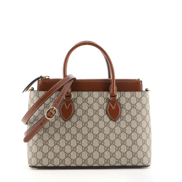 Gucci Linea A Convertible Tote GG Coated Canvas Small