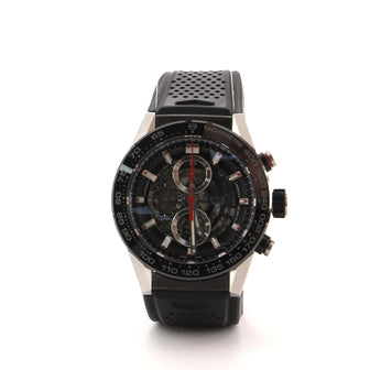 Tag Heuer Carrera Calibre Heuer 01 Skeleton Chronograph Automatic Watch Watch PVD and Stainless Steel 45