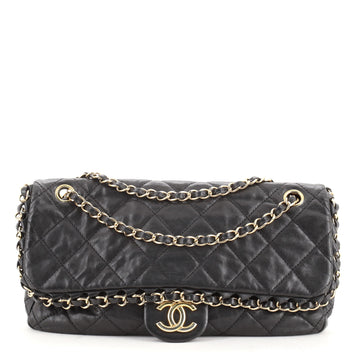 Chanel Chain Me Flap Bag Quilted Calfskin Jumbo