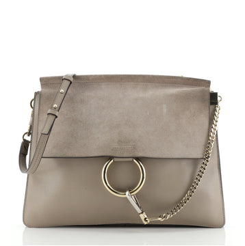 Chloe Faye Shoulder Bag Leather and Suede Medium