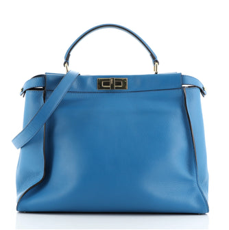Fendi Monster Peekaboo Bag Leather with Studded Interior Large