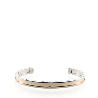 Bvlgari B.Zero1 Cuff Bracelet 18K Rose Gold and Stainless Steel