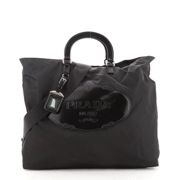 Prada Convertible Carryall Bag Nylon with Leather Large