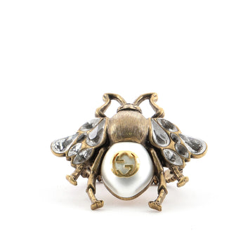 Gucci Pearl Bee Double Finger Metal with Crystal