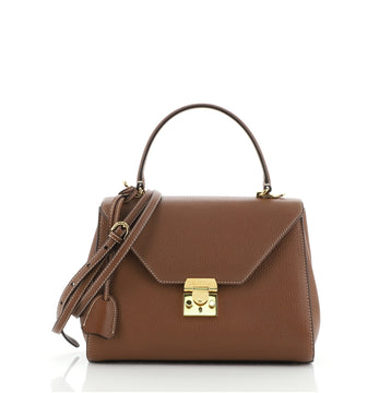 Mark Cross Hadley Satchel Leather Medium