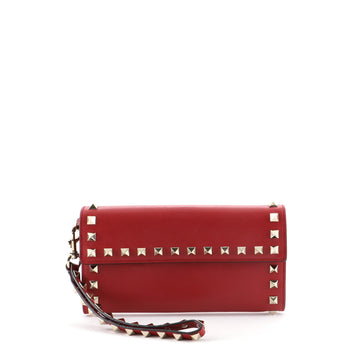Valentino Rockstud Wristlet Wallet Leather Small