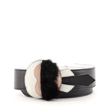 Fendi Karlito Strap You Shoulder Strap Leather with Fur