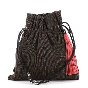 Louis Vuitton Explorer Shoulder Bag Pleated Monogram Canvas MM