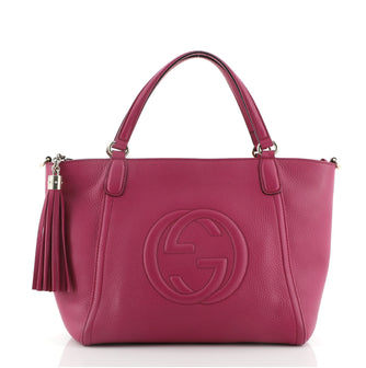 Gucci Soho Convertible Top Handle Bag Leather Small
