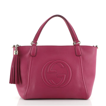 Gucci Soho Convertible Top Handle Bag Leather Small
