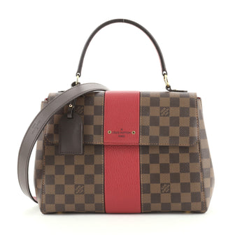Louis Vuitton Bond Street Handbag Damier with Leather MM