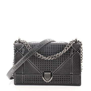 Christian Dior Diorama Flap Bag Cannage Embossed Calfskin Medium