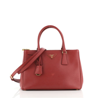 Prada Double Zip Lux Tote Saffiano Leather Small
