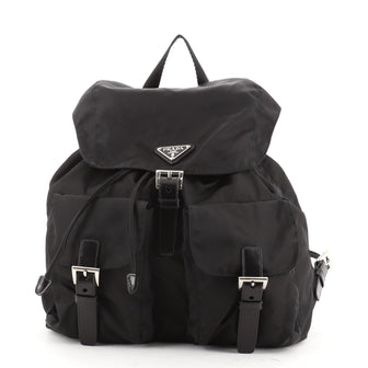 Prada Double Front Pocket Backpack Tessuto Medium
