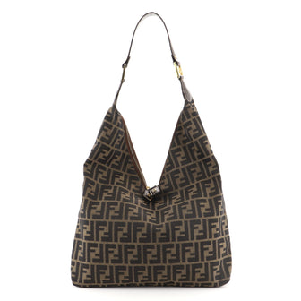 Fendi Vintage Zip Hobo Zucca Canvas Medium