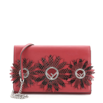 Fendi Kan I F Wallet On Chain Embellished Leather with Python