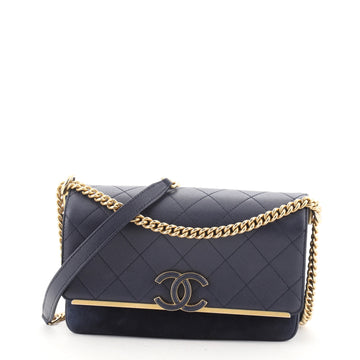 Chanel Lady Coco Flap Bag Quilted Caviar and Suede Small