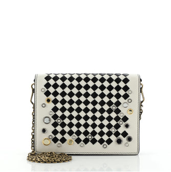 Bottega Veneta Square Wallet on Chain Intrecciato Nappa with Grommet Detail