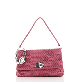 Miu Miu Crystal Clutch Matelasse Leather XL