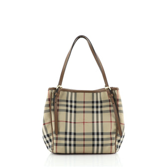 Burberry Canterbury Tote Horseferry Check Canvas Mini