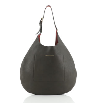 Burberry Front Pocket Hobo Leather