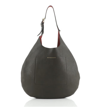 Burberry Front Pocket Hobo Leather