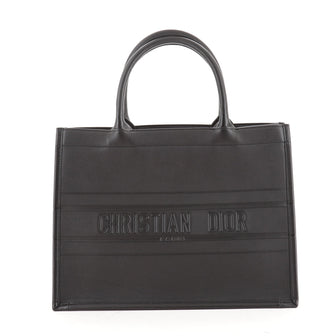 Christian Dior Book Tote Embossed Leather Small